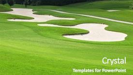  Presentation with course - PPT theme with golf course background and a shamrock green colored foreground