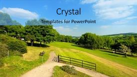  Presentation with retirement golf - Beautiful presentation featuring golf course backdrop and a light blue colored foreground