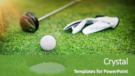  Presentation with rustic wedding green gold - Audience pleasing slide deck consisting of golf equipment on green grass backdrop and a tawny brown colored foreground