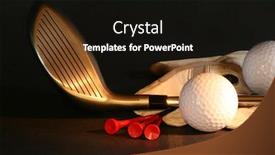  Presentation with golf - Presentation theme enhanced with golf-essentials-on-black-background background and a black colored foreground