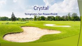 Presentation with golf - PPT theme featuring golf fields background and a  colored foreground