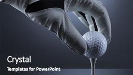  Presentation with dark blue - Cool new presentation with golf glove putting ball backdrop and a dark gray colored foreground