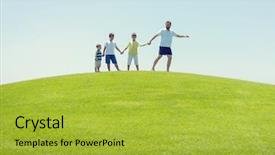  Presentation with vacation - Slide deck having golf kid - happy summer vacation for family background and a yellow colored foreground