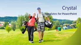  Presentation with golf course - Cool new PPT layouts with cake isolated on white background clipping path backdrop and a violet colored foreground