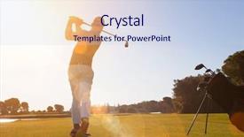  Presentation with golf course - Cool new theme with golf player hitting shot backdrop and a lemonade colored foreground