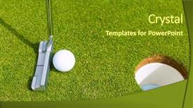  Presentation with golf - Audience pleasing slide set consisting of compass notepad backdrop and a white colored foreground