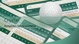  Presentation with golf - Presentation theme with golf scorecards background and a seafoam green colored foreground