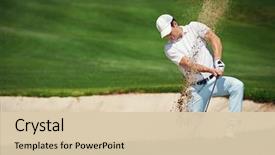  Presentation with hazard - Cool new slides with golf shot from sand bunker backdrop and a lemonade colored foreground