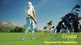  Presentation with golf course - Amazing slide set having asian mother holding her crying backdrop and a  colored foreground.