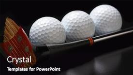  Presentation with shaft - Amazing slide deck having golf-still-life-three-golf backdrop and a wine colored foreground