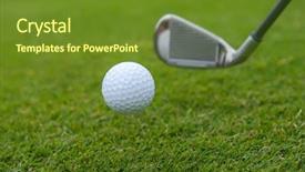  Presentation with golf course - Audience pleasing presentation consisting of golf tee ball club driver backdrop and a  colored foreground
