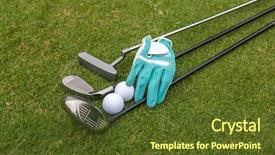  Presentation with golf course - Presentation enhanced with golf tee ball club driver background and a  colored foreground