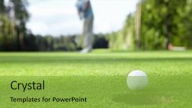  Presentation with golf - Theme enhanced with golfer drove the ball background and a yellow colored foreground