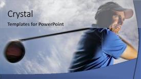 Presentation with golf - Slides featuring golfer shooting a golf ball background and a  colored foreground