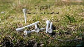  Presentation with grass - Slide deck featuring golfers-consistent-tee-outside background and a yellow colored foreground