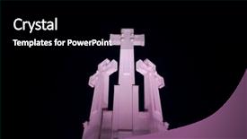  Presentation with awards night presentations - Amazing theme having golgotha - crosses in the night backdrop and a black colored foreground