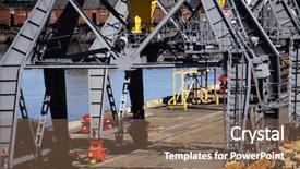  Presentation with port - Slide deck enhanced with goliath - port valve background and a  colored foreground