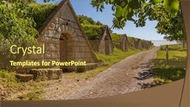  Presentation with unesco - Theme featuring gombos-hegyi-pincesor-in-hercegkut background and a tawny brown colored foreground