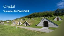  Presentation with hungary - Presentation design featuring gombos-hegyi-pincesor-in-hercegkut background and a ocean colored foreground