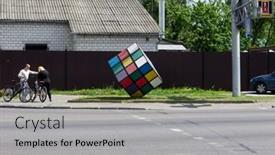  Presentation with architecture city - Beautiful slide set featuring gomel-belarus-may-14-2014 backdrop and a light gray colored foreground