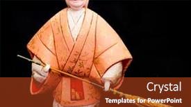  Presentation with traditional japan - Presentation design featuring gomel-belarus-may-24-2015 background and a tawny brown colored foreground