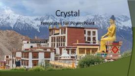  Presentation with monastery - Amazing slide set having gompa monastery in ladakh india backdrop and a light blue colored foreground