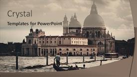  Presentation with venice - Amazing PPT layouts having gondola-and-venice-church-santa backdrop and a coral colored foreground