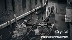  Presentation with canal - Amazing presentation having gondola in canal closeup view backdrop and a  colored foreground