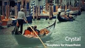  Presentation with dentinal tubules root canal - Presentation featuring gondola in canal in venice background and a  colored foreground