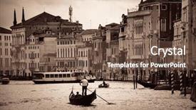  Presentation with root canal irrigants - Presentation theme with gondola in canal in venice background and a  colored foreground