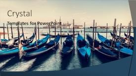  Presentation with venice - Presentation theme consisting of gondola-jetty-in-venice-italy background and a lemonade colored foreground