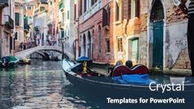  Presentation with venice - PPT layouts with gondola-on-canal-in-venice background and a ocean colored foreground