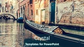  Presentation with canal - Slide set with gondola-on-canal-in-venice background and a ocean colored foreground