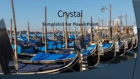  Presentation with panama canal - Beautiful PPT theme featuring gondola parking at grand canal backdrop and a  colored foreground