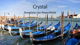  Presentation with venice - Theme consisting of gondola parking venice background and a light blue colored foreground