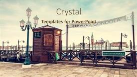  Presentation with venice - Presentation theme having gondola-service-in-venice-italy background and a  colored foreground