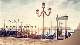  Presentation with venice - Slide deck with gondola-service-in-venice-italy background and a  colored foreground