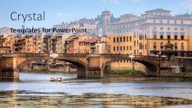  Presentation with tour - PPT theme having gondola-tour-on-the-arno background and a light blue colored foreground