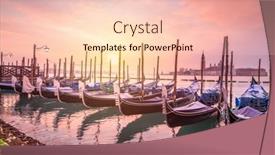  Presentation with dawn - Presentation theme with gondolas-in-venice-italy background and a lemonade colored foreground
