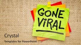  Presentation with canvas - Theme featuring gone viral - handwriting background and a coral colored foreground