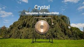  Presentation with healing - Audience pleasing presentation consisting of gong sound healing backdrop and a teal colored foreground