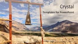  Presentation with kashmir - PPT theme enhanced with gongs - buddhist gong at diskit monastery background and a lemonade colored foreground