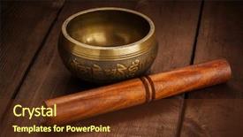  Presentation with tibetan singing bowl - Presentation with gongs - tibetan buddhist singing bowl rin background and a tawny brown colored foreground