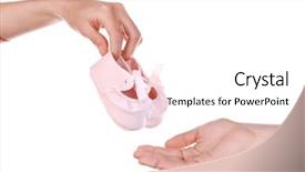  Presentation with childish - Colorful theme enhanced with concept of childish goods sale backdrop and a sky blue colored foreground