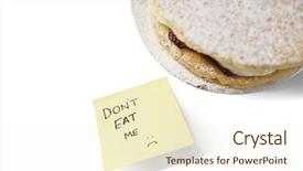  Presentation with notepaper - Amazing presentation having good afternoon - piece of victoria sponge cake backdrop and a cream colored foreground