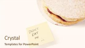  Presentation with cake - Amazing theme having good afternoon - piece of victoria sponge cake backdrop and a cream colored foreground