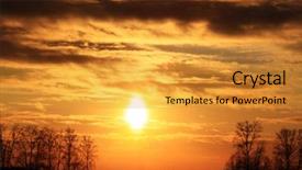  Presentation with rural road - Colorful slide deck enhanced with good afternoon - sunset and long road rural backdrop and a  colored foreground