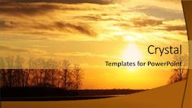  Presentation with rural road - Slide deck featuring good afternoon - sunset and long road rural background and a  colored foreground