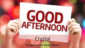  Presentation with good - Amazing PPT layouts having good afternoon card with colorful backdrop and a coral colored foreground