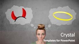  Presentation with good bad choice - Amazing slide deck having good and the bad backdrop and a gray colored foreground